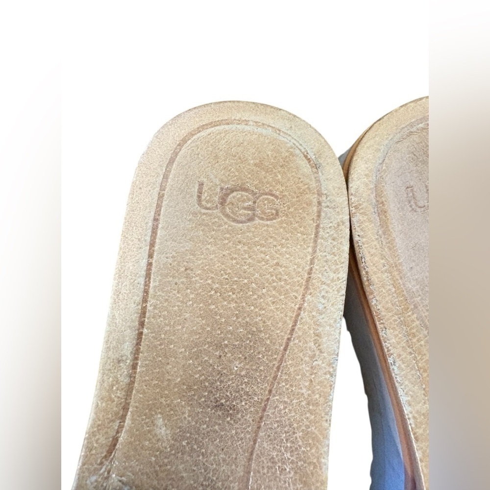 UGG Joan Oversized Bow Slip On Platform Sandals sz 8 color salmon preloved - Picture 7 of 8